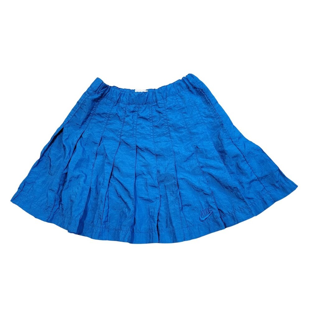 Nike Blue Nylon Swish Pleated Tennis Skirt XXS XS Sport‎ Athleisure Vintage